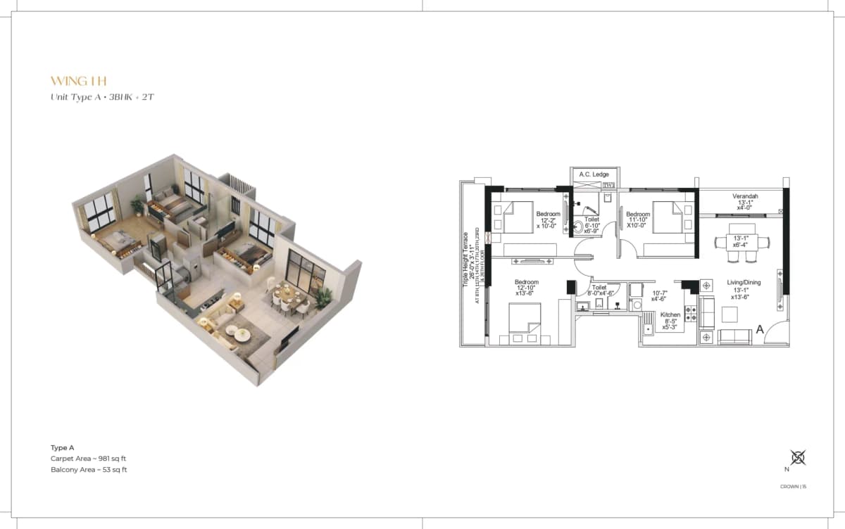 3 BHK Type A