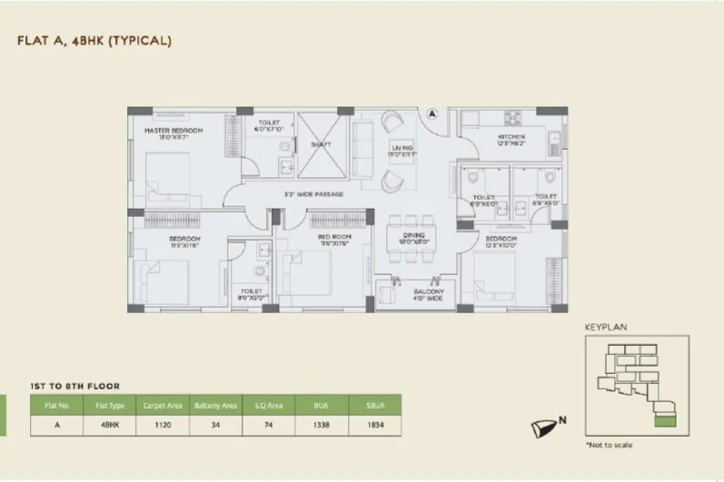 Type A | 4 BHK