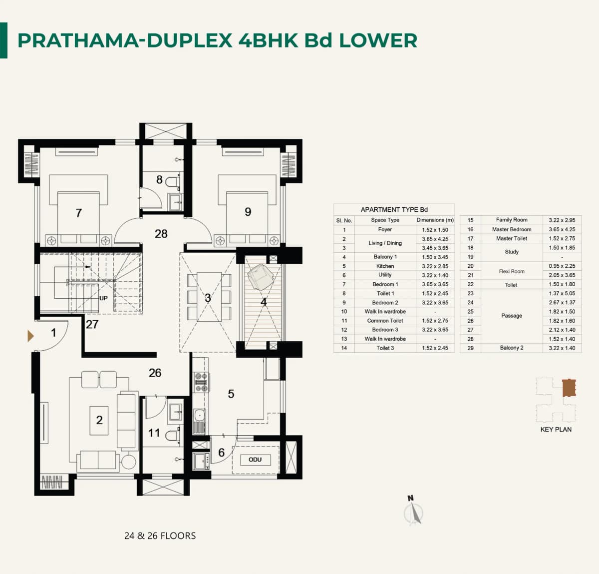 Duplex 4 BHK Lower