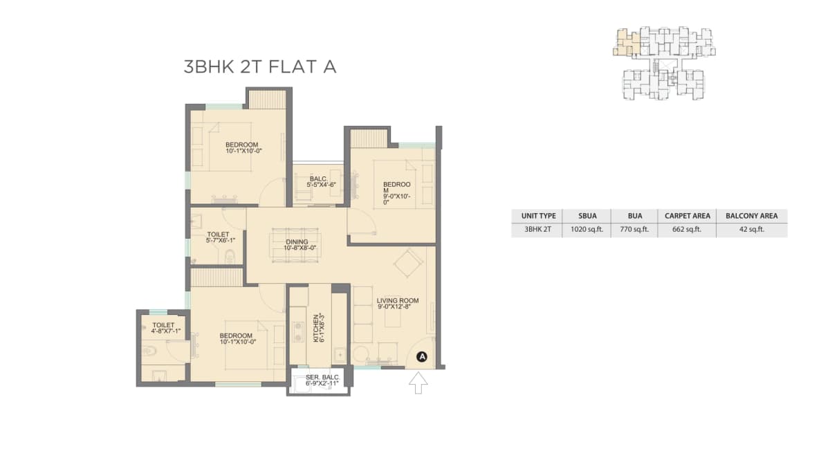 3 BHK Type A