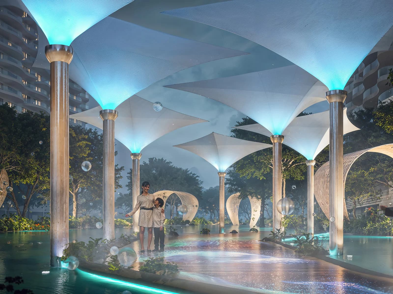Damac valencia Spa Cooling mist corridor