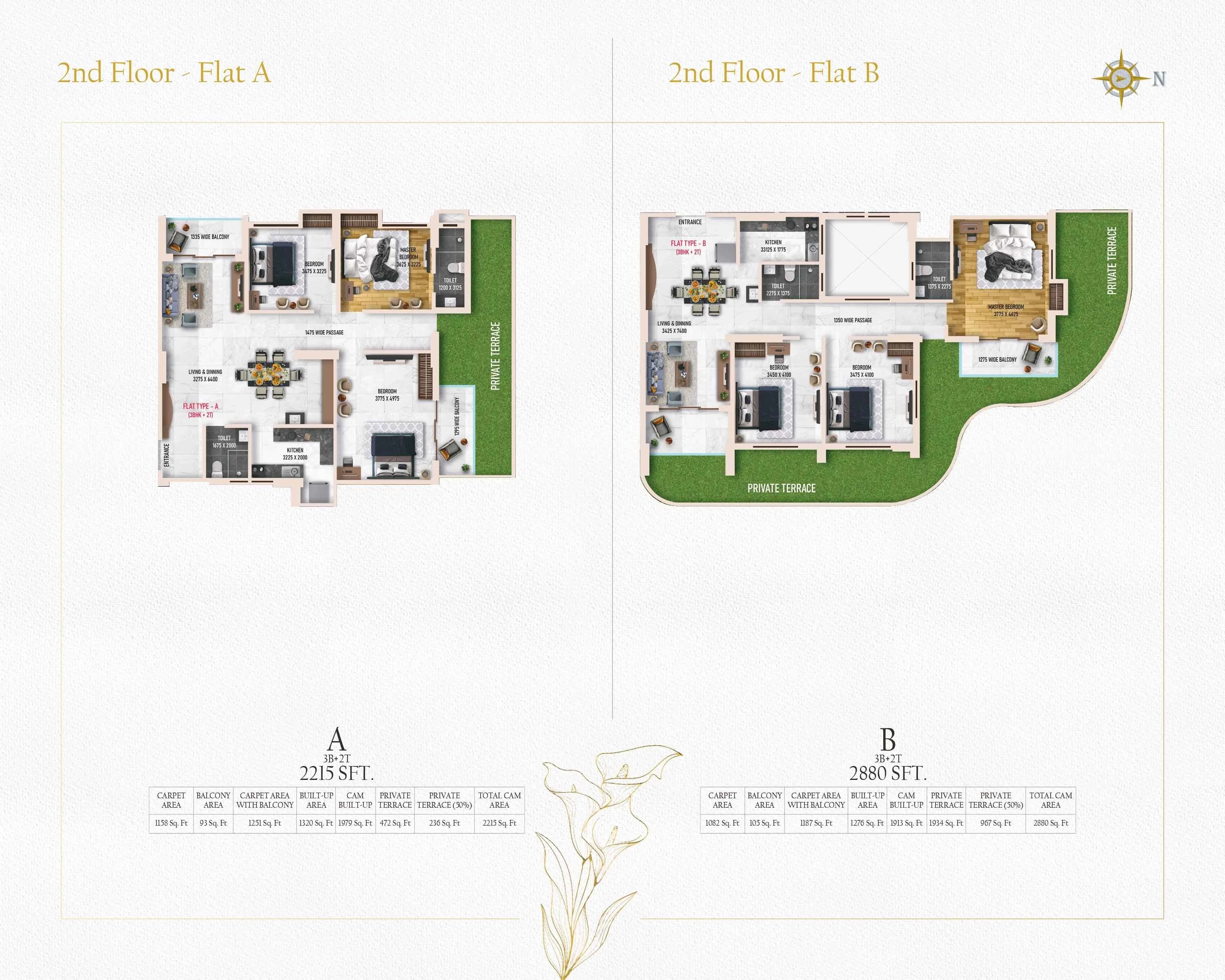 Flat A & B Floor Plan