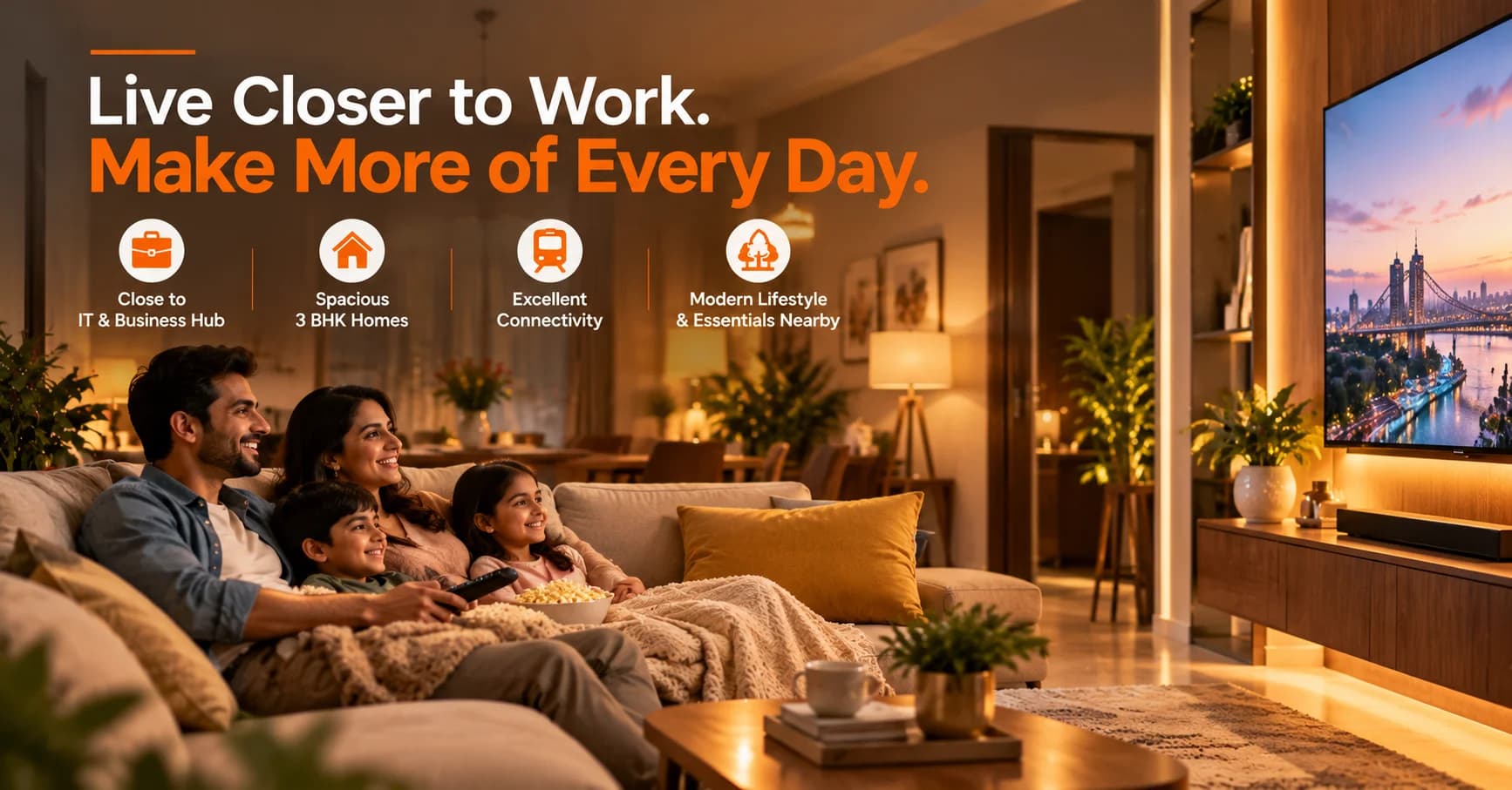 Your Workday Ends. Your Life Begins. Find a 3 BHK in Sector V