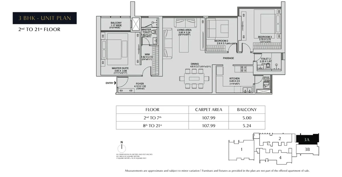 3 BHK Floor Plan