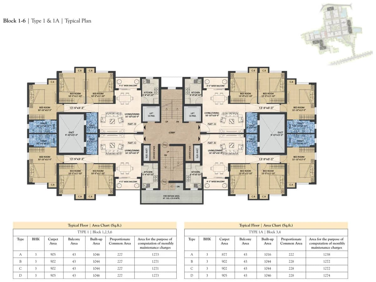 Block 1-6 | Floor plan