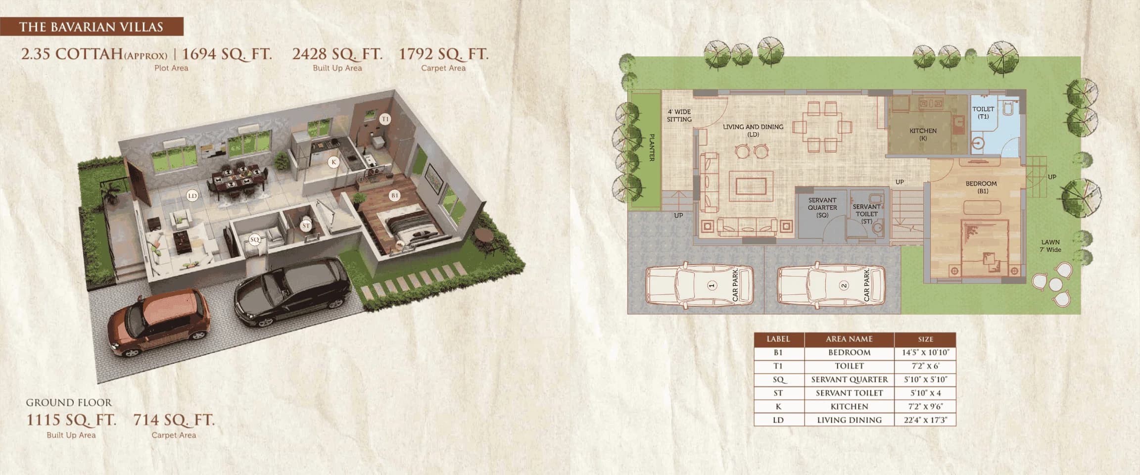 Bavarian Villas Ground Floor Plan
